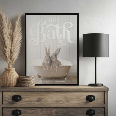 Impression sur toile Bunnies Hot Bath