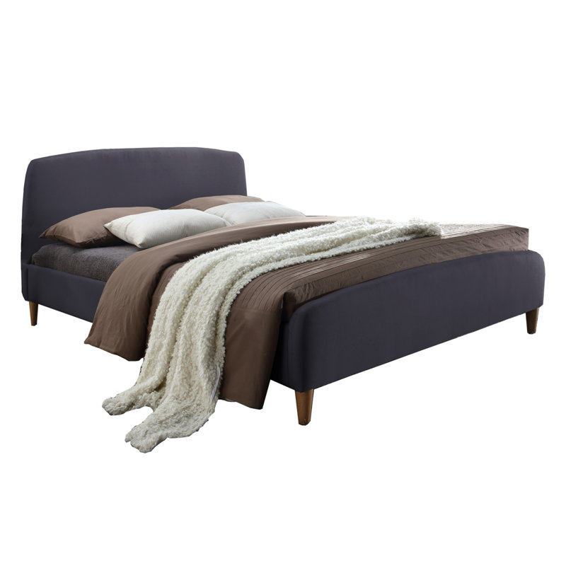 Morin Upholstered Bed, Dark Grey, Kingsize (5')
