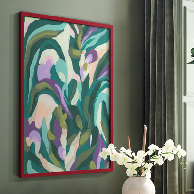 Jungle Wave I, reproduction encadrée - bois massif