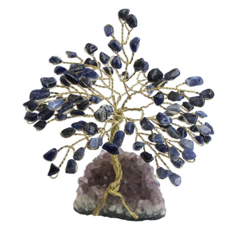 Andinoh 6.25'' Faux Flowering Tree in Stone Freestanding