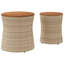 Ensemble de 2 tables d'appoint pour terrasse avec plateau en bois Latitude Run® Latitude Run®-292937980