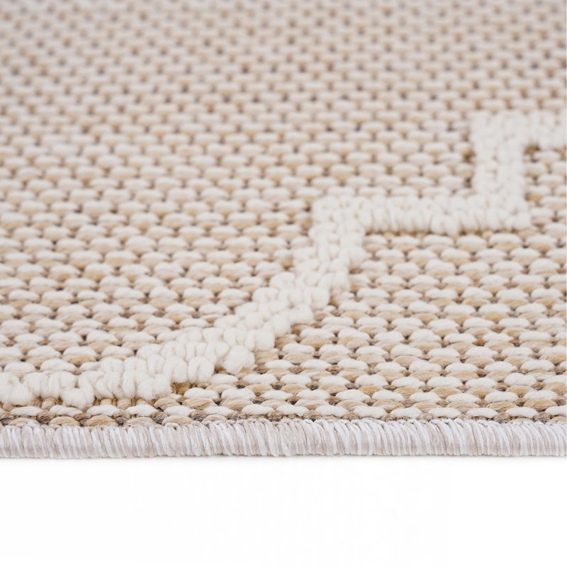 2X8 Ivory /Trellis Indoor/Outdoor Area Rug, Rectangle 7'9" x 10'