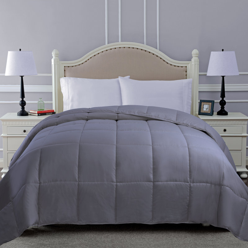 Twin Silver Reversible Down Alternative Microfiber Comforter