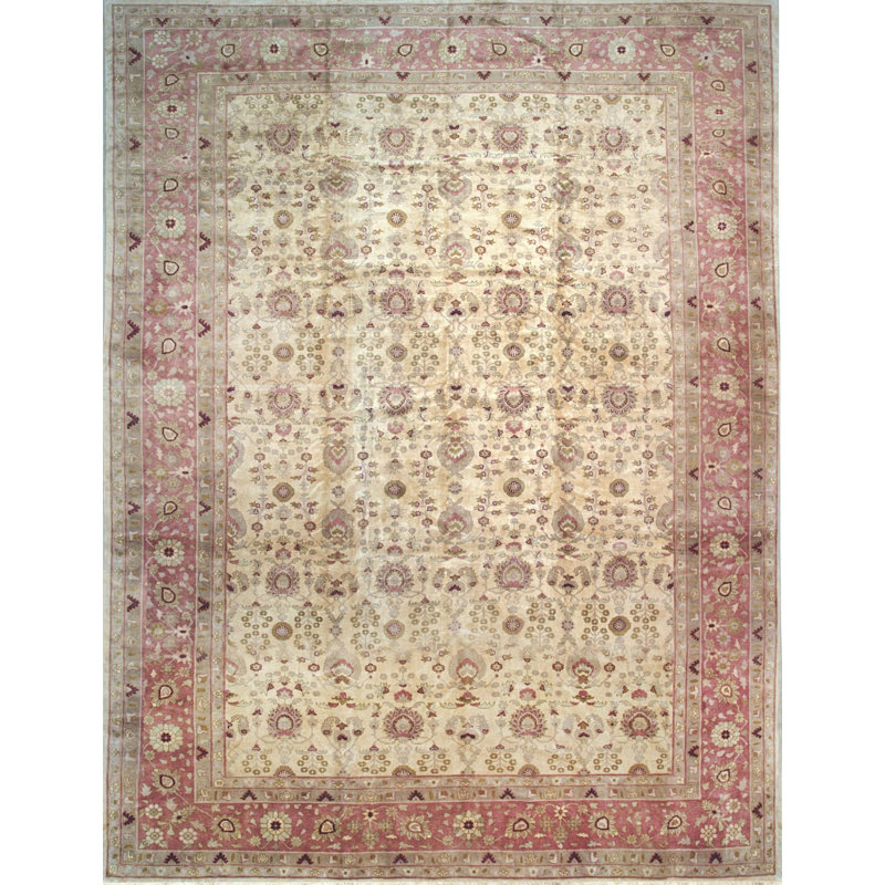 Hand Knotted Wool Floral Area Rug