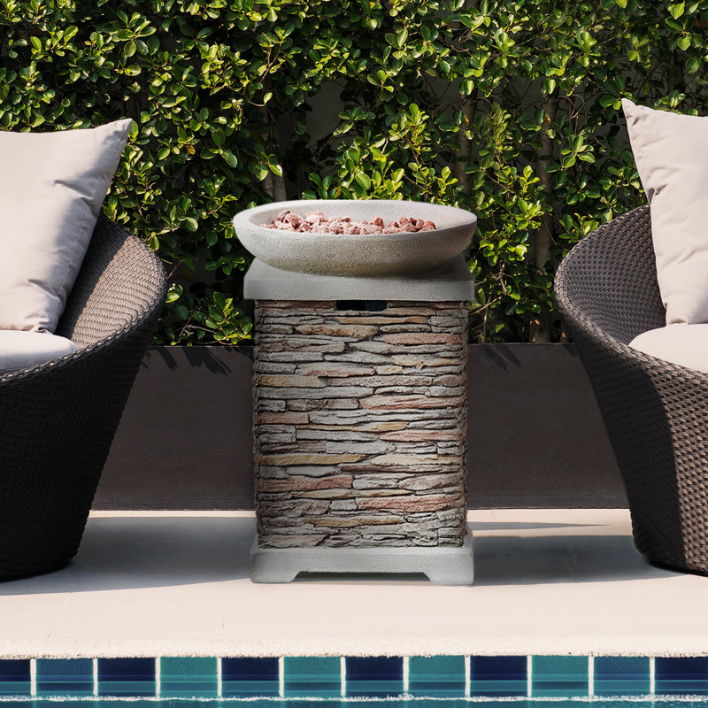 Round Concrete Propane Smokeless Fire Pit