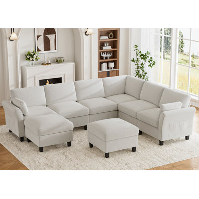 8pcs Modular Storage Sectional Couch