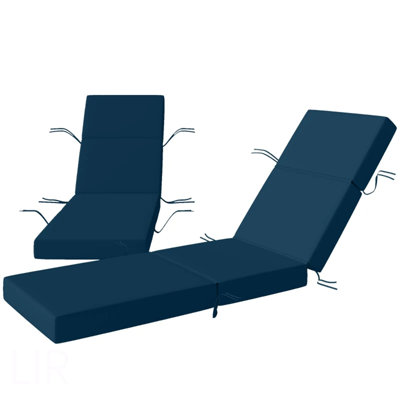 Outdoor Lounge Chair Cushions,Set Of 2 Patio Chaise Lounge Cushion(Only Cushion), Chair Cushion