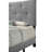 Gray Fabric Bed - Elegant Headboard And Supportive Structure Design Stable