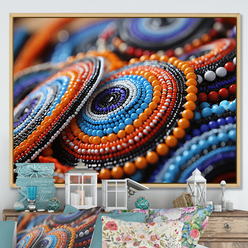 «Chiambi Tribes», impression sur toile, H 30 po x l 40 po x P 1,5 po, Cadre naturel flottant