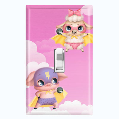 Animals 1 - Gang Toggle Light Switch Standard Wall Plate