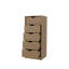 Commode 5 tiroirs pour chambre de bébé et chambre de bébé - Rangement moderne peu encombrant, chêne naturel