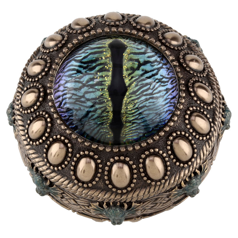 Boîte à bijoux en résine de polyester 3,94 po L Heads-Dragon Eye