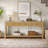 70.9 Inch Wood Console Table Long Sofa Table with 3 Drawers-1395109300