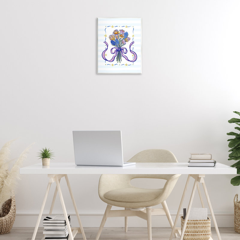 Plaque murale Spring Spring Ribbon Bouquet, design par Connie Summers