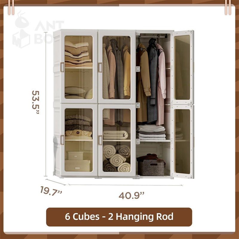Donelle 50cm Portable Wardrobe