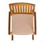 Chaise berçante d'extérieur en bois d'acacia avec coussins
