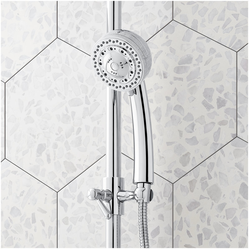Pendleton Pressure Balance Shower System with Slide Bar and Hand Shower - Chrome, Chrome