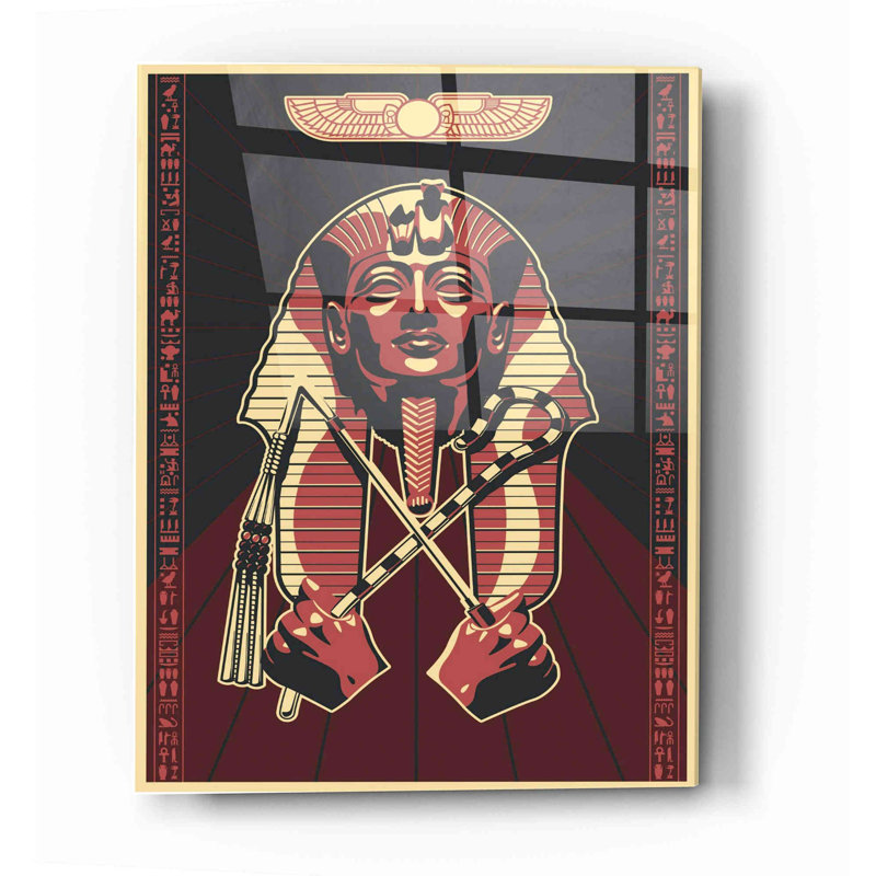 «Pharoah», art mural en verre acrylique, 24 po x 36 po, H 24 po x l 16 po x P 0,12 po