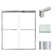 Frederick 57.75'' - 59'' W x 70'' H Bypass Semi-Frameless Shower Door with Clear Glass