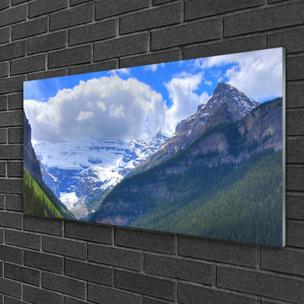 Landscape Mountains - Unframed Photograph on Glass