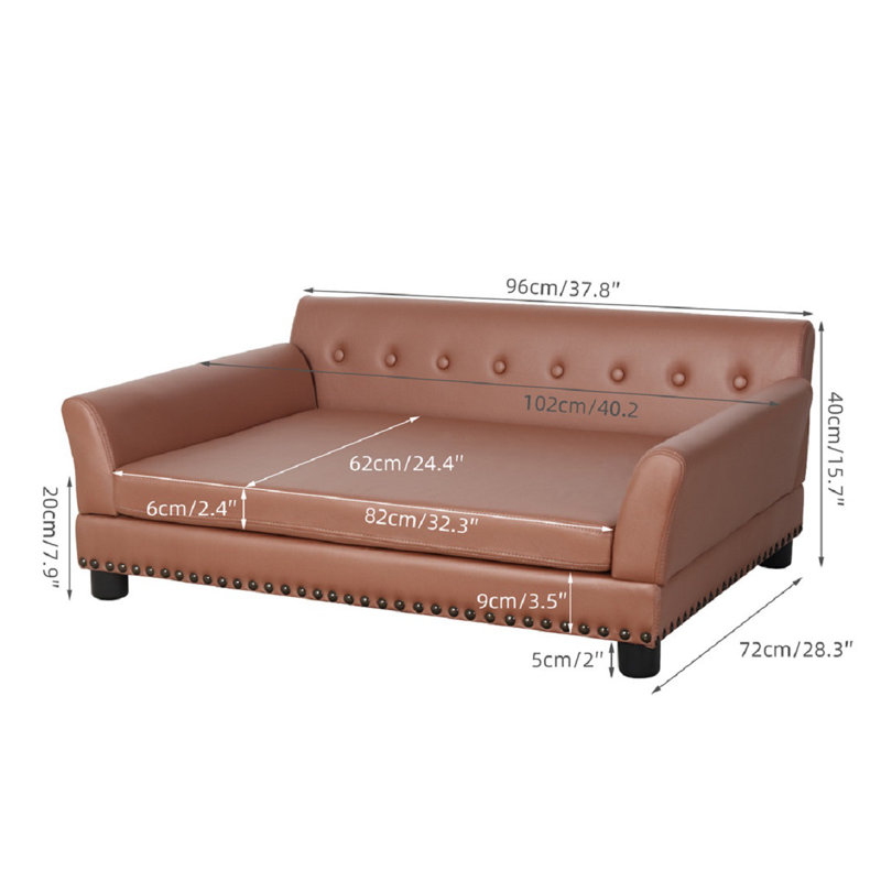 Canapé pour chien, Grand (l 37,80 po x P 28,30 po x H 15,70 po)