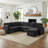 U-shaped Sectional Sofa with Storage Pockets, Convertible Sofa Bed-392127233