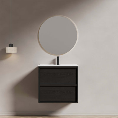 Meuble-lavabo moderne flottant avec tiroirs de rangement spacieux
