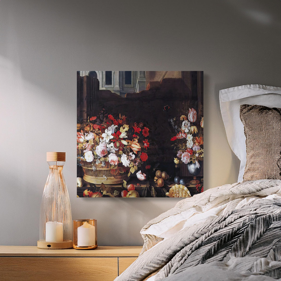 Floral Still Life Canvas Wall Art, Gallery Wrapped, Archival Quality Print, Ready to Hang, Classic Flower decor, Vintage Floral Canvas