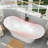69" Double Slipper Deep Soaking Freestanding Solid Surface Bathtub