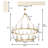 24 Light 2-Tiers Dimmable Modern Wagon Wheel Chandelier 