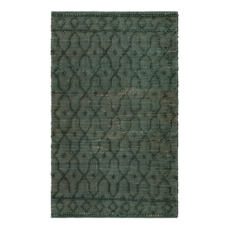 Tapis en jute / sisal géométrique tissé à la main Jerah, Rectangle 3 pi 1 po x 5 pi 1 po