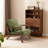Upholstered Linen Blend Accent Chair with Wooden Legs and Lumbar Pillow-1193044491