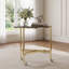  Ensemble de tables basses gigognes 31,5 "en noyer avec 2 tiroirs cachés