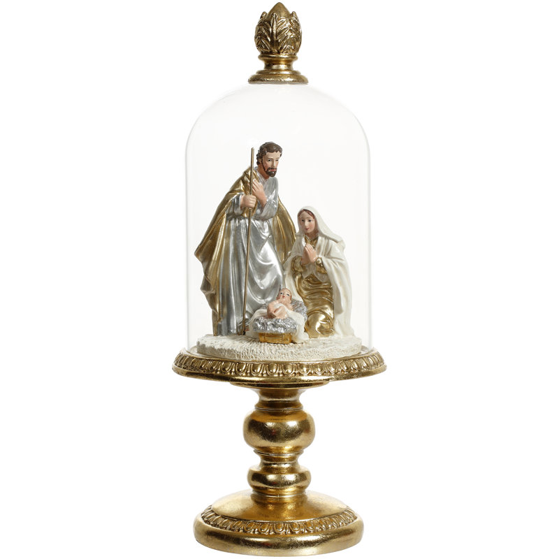 Holy Family In Dome 14 Inches