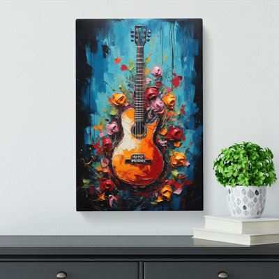 Guitar Expressionism - Wrapped Canvas