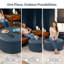 Repose-pieds rond surdimensionné avec repose-pieds Denka-2058121673