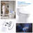 Smart Bidet Seat with Radar Auto Open/Close, Instant Heating, Warm Wash & Dry, LED Display, Side Knob Control