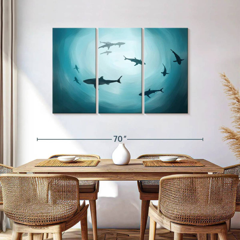 Silhouette de requin ronce, H 36 po x l 57 po