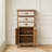 Rustic Wooden Storage Cabinet-2050833908