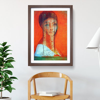 Veiled Woman by Odilon Redon - Picture Frame Painting