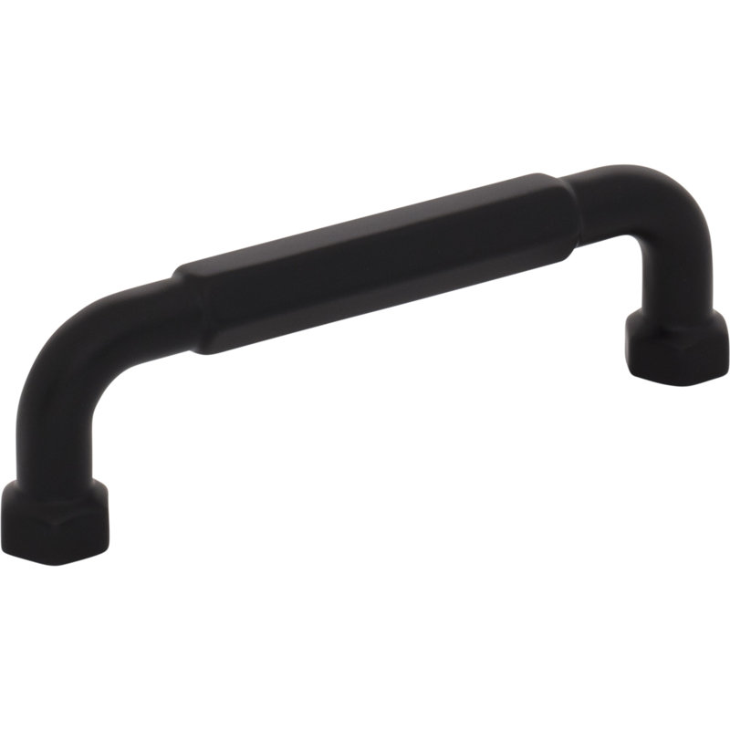 Dustin Bar Pull, Flat Black, 3 3/4" Center To Center