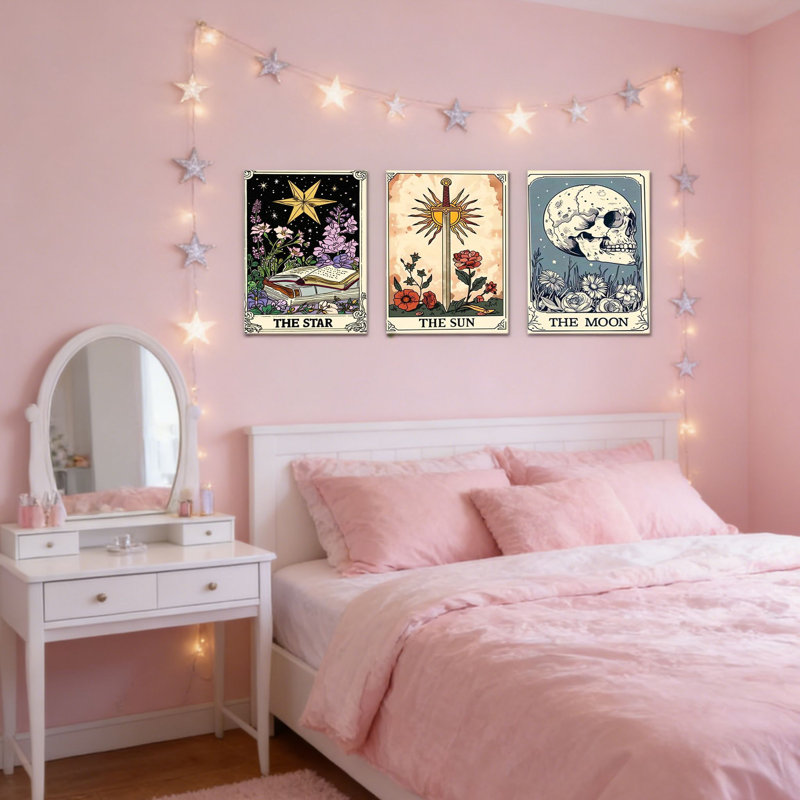 3 pièces d'art mural en toile sans cadre 16 "x 24"