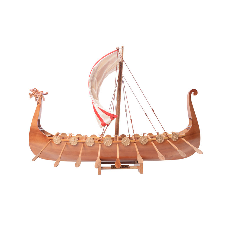Captivant Drakkar Viking Combo: un bateau miniature et un chapeau légendaire