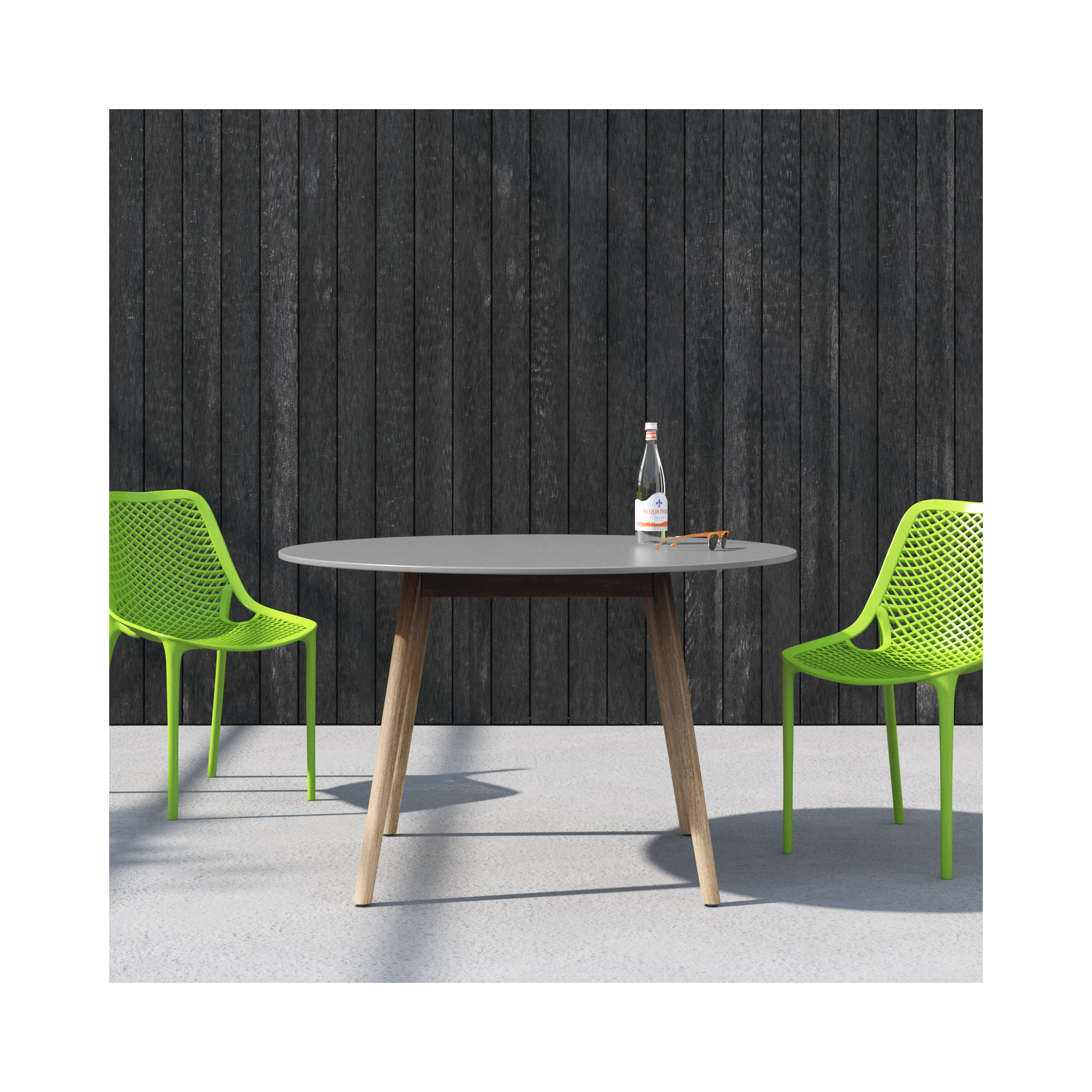 Chassitty Outdoor Dining Table, 30" H x 47" W x 47" D, Natural