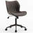 Maddoux Armless Swivel Office Chair Faux Leather Upholstered Waterproof Desk Chair Ergonomic Adjustable Computer Chair-215294539