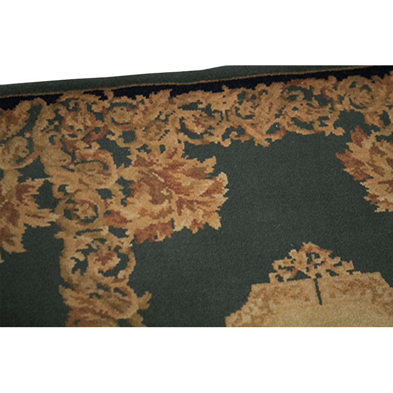 Hand-Knotted High-Quality Green Area Rug