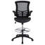 Mid-Back Mesh Ergonomic Drafting Chair with Adjustable Foot Ring and Flip-Up Arms-806635313