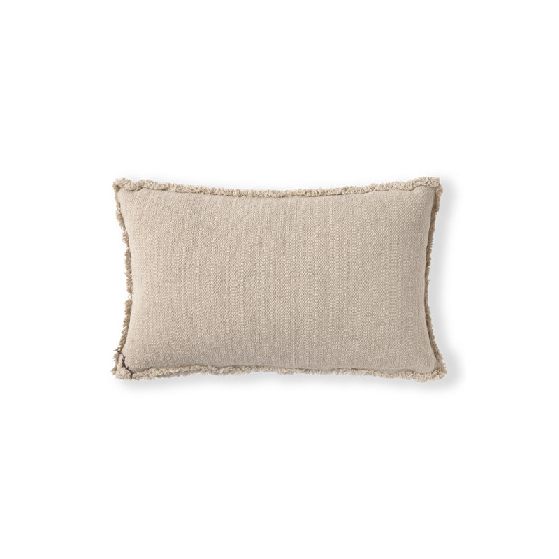 Handloom Cushion, Rectangle 12" H x 20" W, Beige
