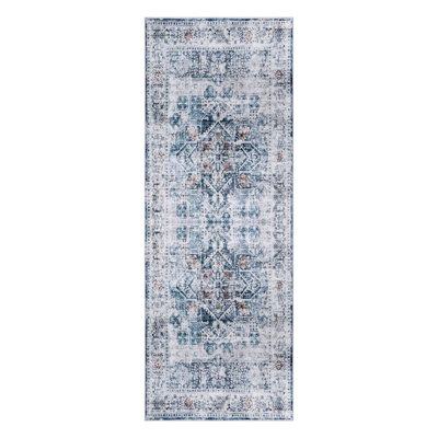 Tapis lavable à la machine Winston Porter, doux et durable, envers antidérapant, tapis résistant aux taches pour la chambre à coucher, le salon, la salle à manger, les endroits très passants, certifié écologique GRS.