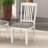 Farmhouse Style 2Pc Side Chair Slat Back Upholstered Seat Rustic White Finish Dining Room Furniture